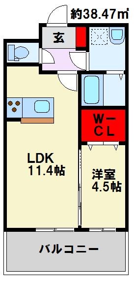 ヒルズ折尾の間取り