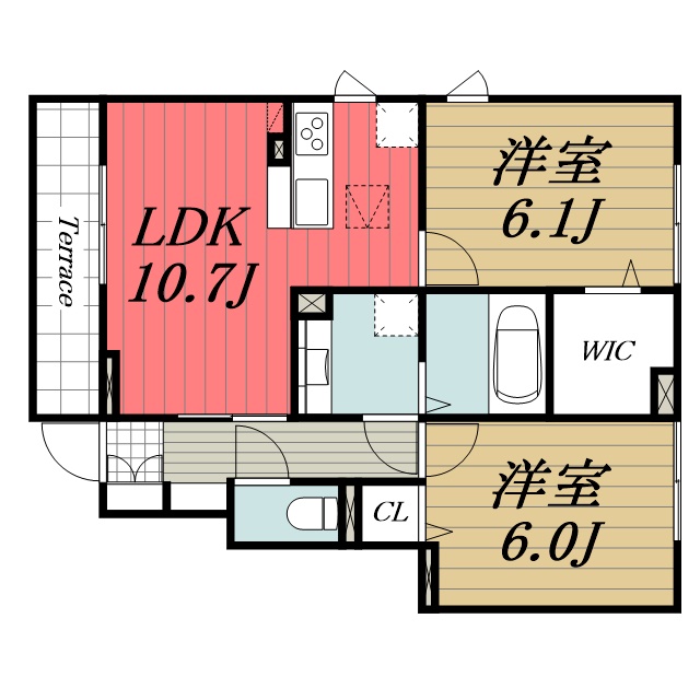 四街道市栗山のマンションの間取り