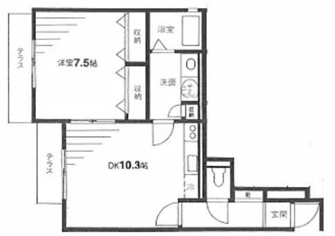 渋谷区神山町のマンションの間取り