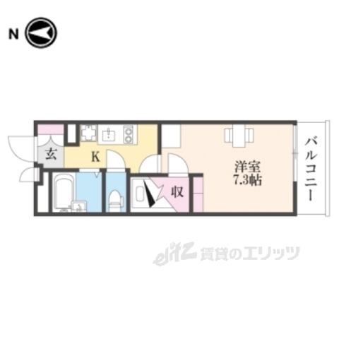 枚方市伊加賀西町のアパートの間取り