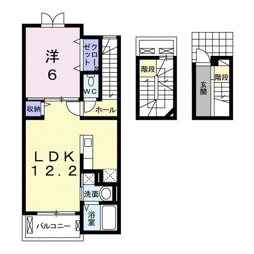 【ジュネスメゾン弐番館の間取り】