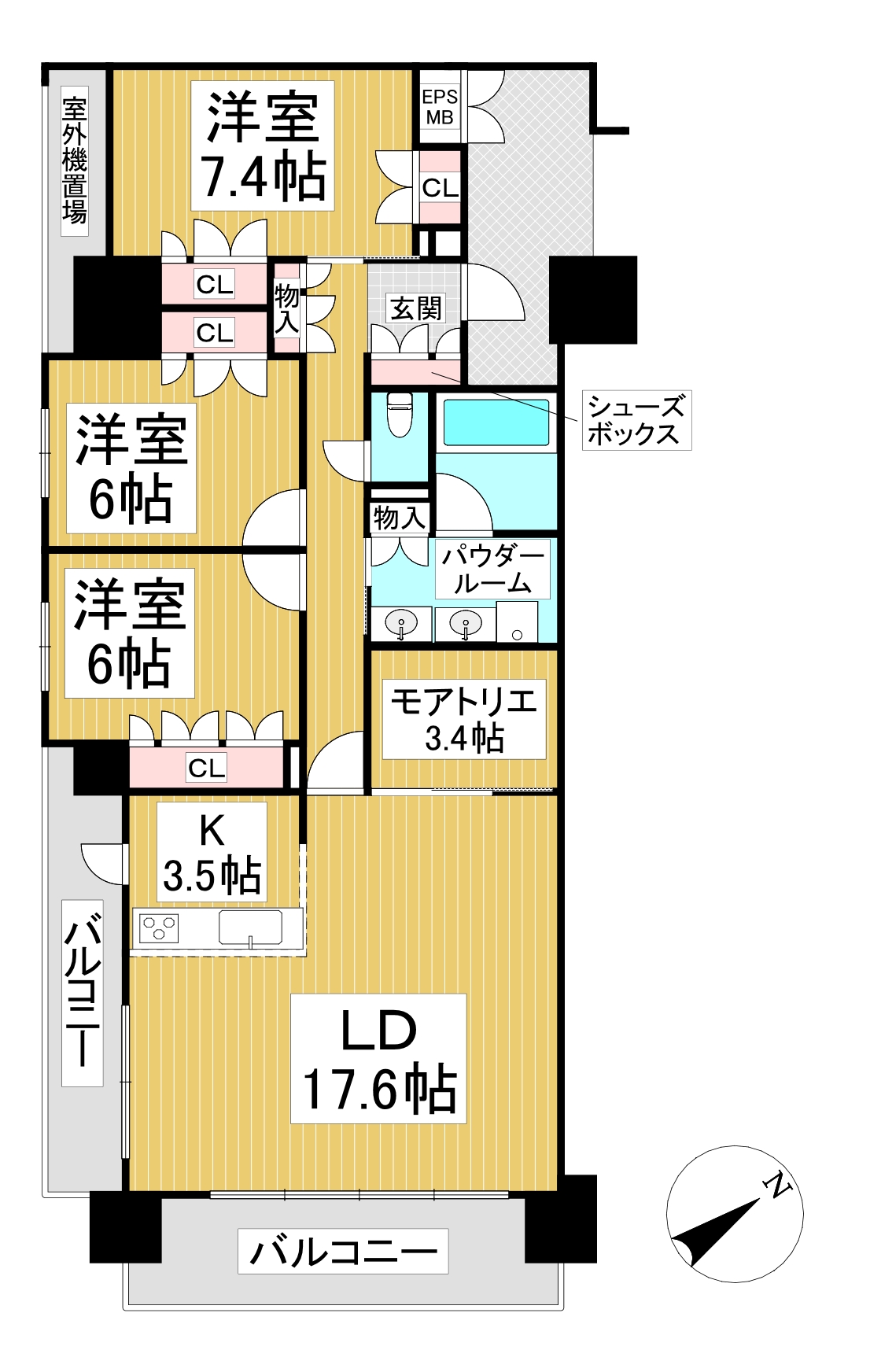 MJR千早ミッドスクエアの間取り