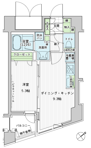 コスモリード新宿余丁町の間取り