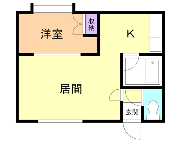 苫小牧市音羽町のアパートの間取り