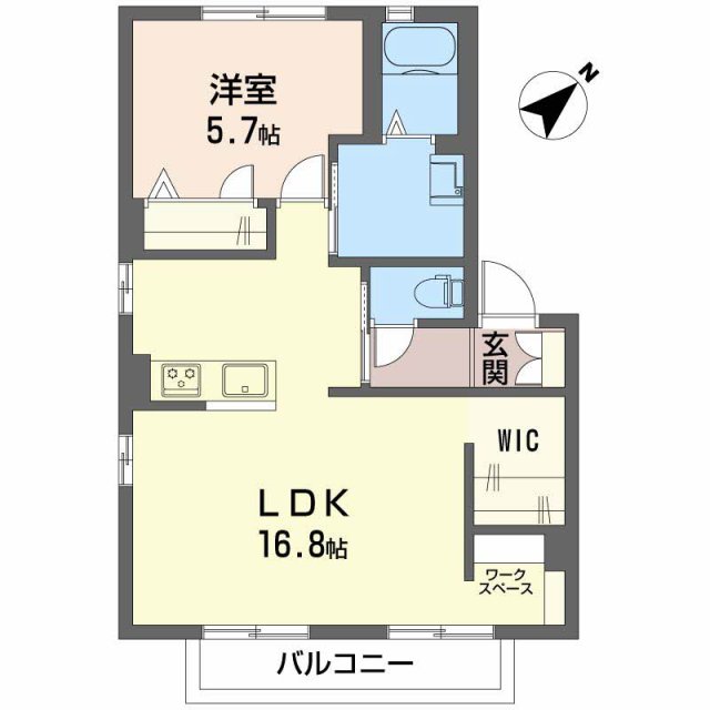 安芸郡海田町稲葉のアパートの間取り