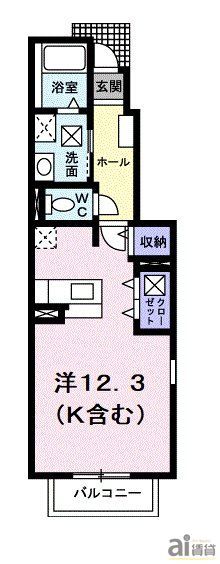 東京都国分寺市西恋ヶ窪３（アパート）の賃貸物件の間取り