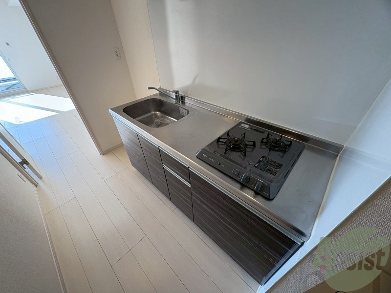 キッチン　キッチンは２口ガスコンロです。毎日の料理が楽しみになりますね