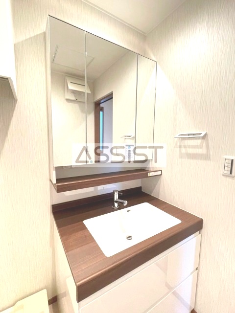 洗面設備　写真：設備同仕様の別号室です