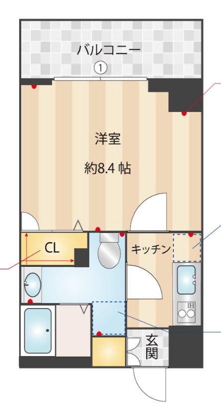 都営大江戸線 麻布十番駅 徒歩6分 10階建 築10年の間取り写真