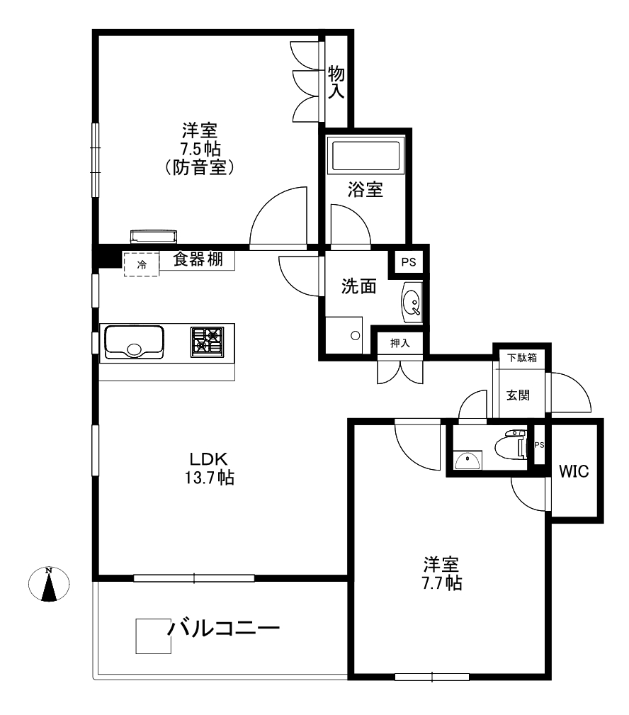 VillaMusica西宮北口の間取り写真