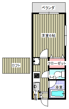 世田谷区奥沢のアパートの間取り