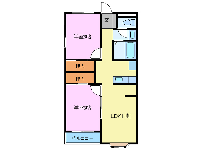 スプレング小林の間取り