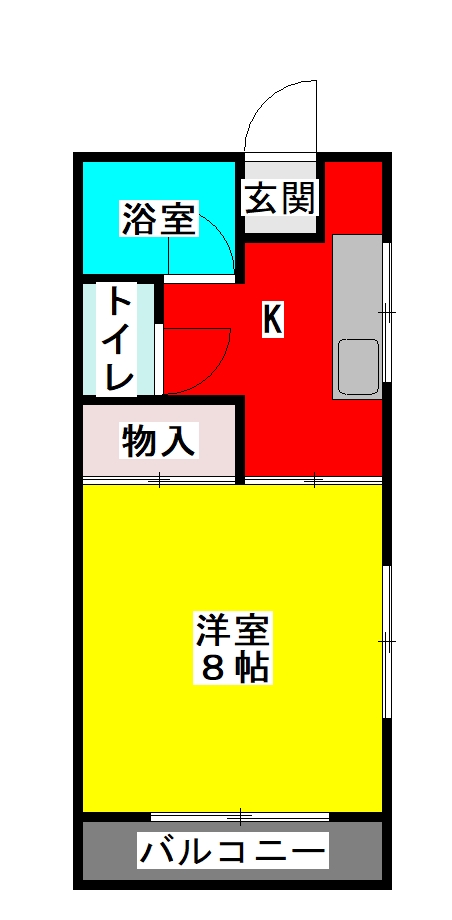 上水前寺Kビルの間取り