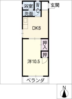 高彦ハイツの間取り