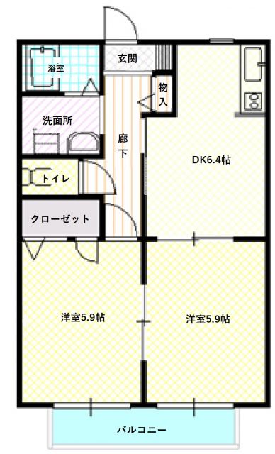 フレグランス和の間取り