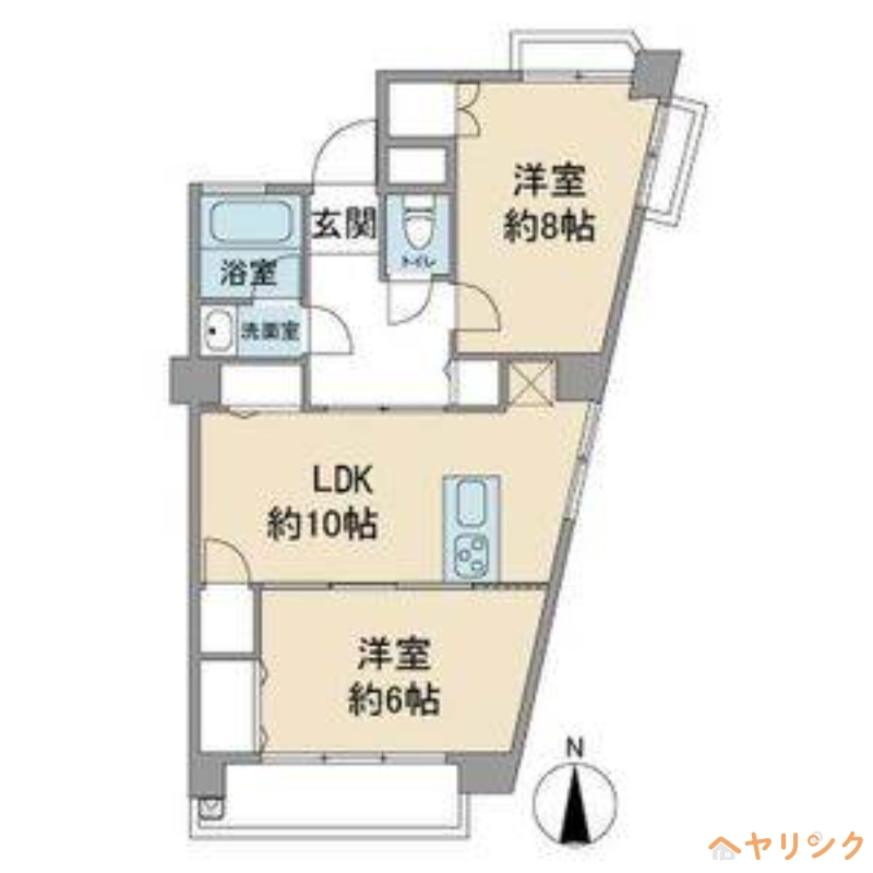 名古屋市名東区一社のマンションの間取り