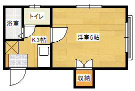 広島市南区山城町のアパートの間取り