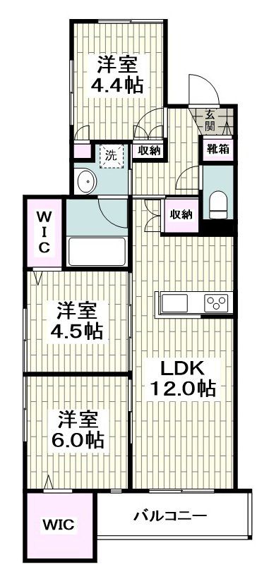 鎌倉市玉縄のマンションの間取り