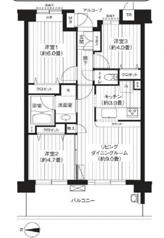 パークビューステージ東陽町の間取り