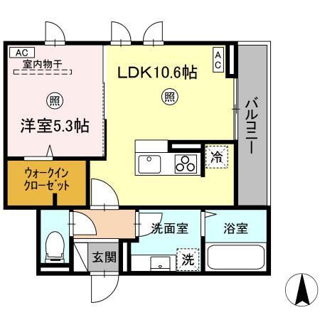 Ｄ－ＲＯＯＭ　栄２丁目の間取り