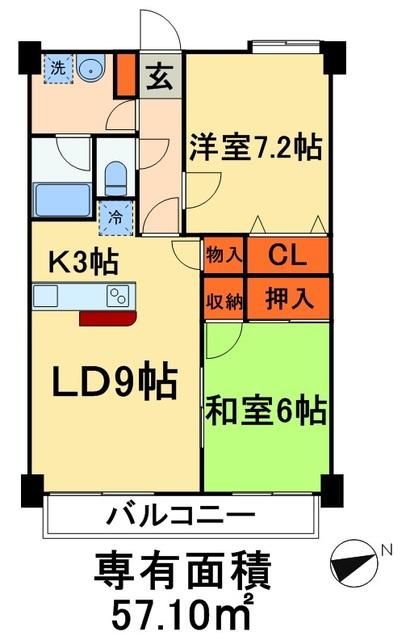 市川市行徳駅前のマンションの間取り