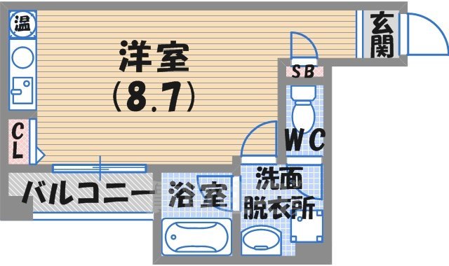 シンプルライフ新開地2の間取り