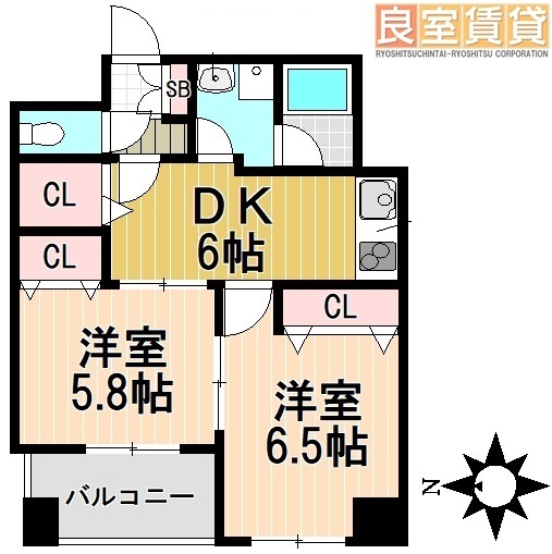 名古屋市中区金山のマンションの間取り