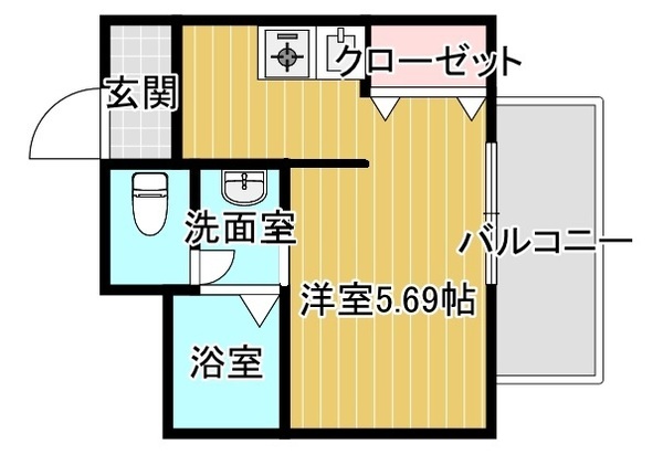 北之庄西町ビルの間取り