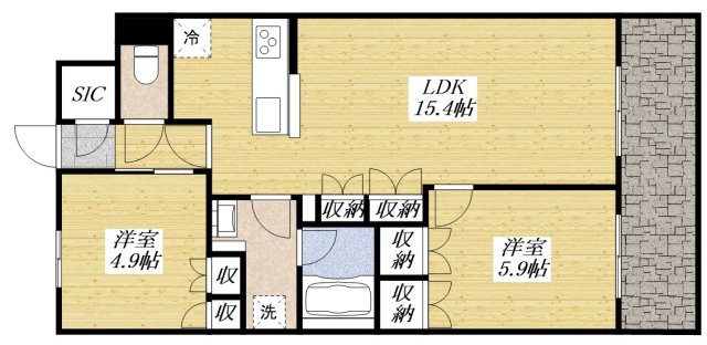 コートデルトゥール昭島の間取り