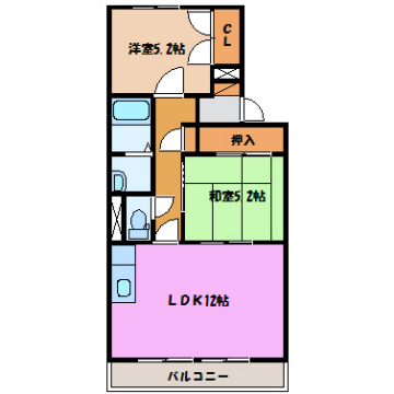 【シャトー粟島の間取り】