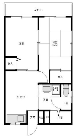 尼崎市久々知のマンションの間取り