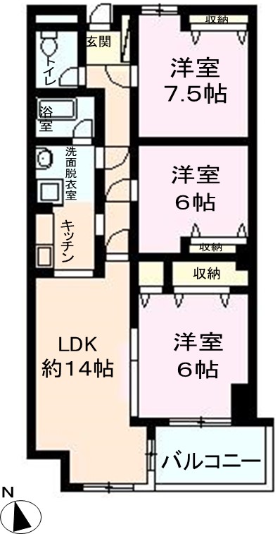 矢作台パレスの間取り