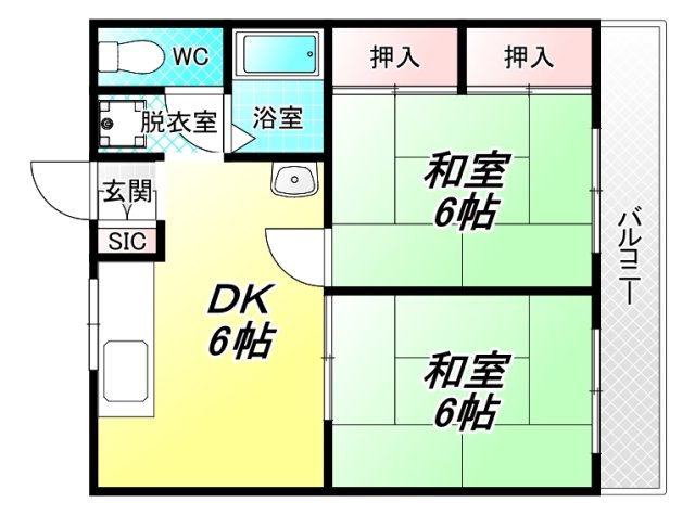 あやめ庵ハイツの間取り