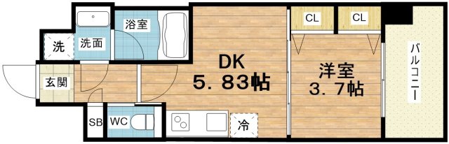 【プレジオ難波の間取り】