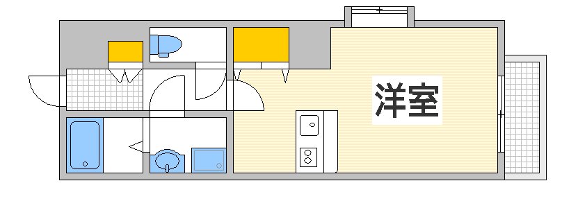 広島市東区光町のマンションの間取り