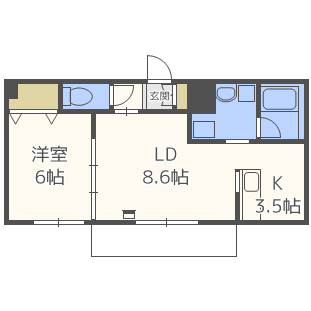 札幌市北区南あいの里のマンションの間取り