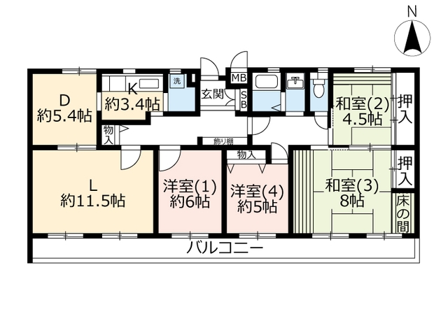 ＵＲ千葉ニュータウン原山の間取り