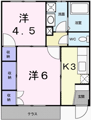 ハイツユメサキの間取り