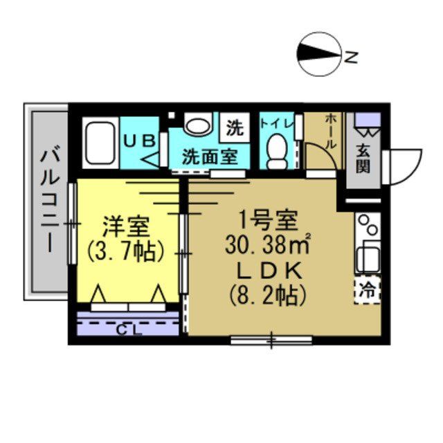 柏市若柴のアパートの間取り