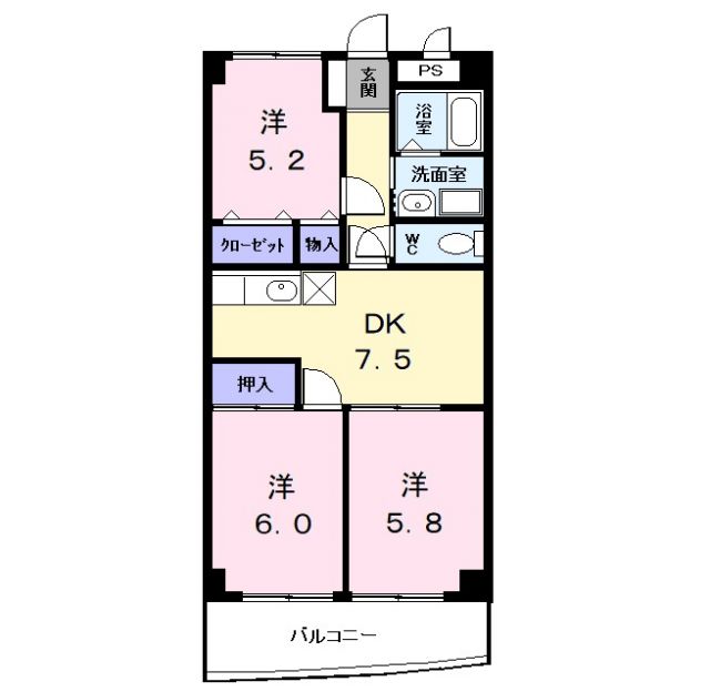 【ドミール・コトブキの間取り】