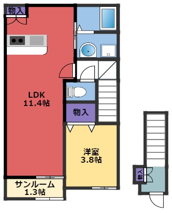 サチクル石塚の間取り