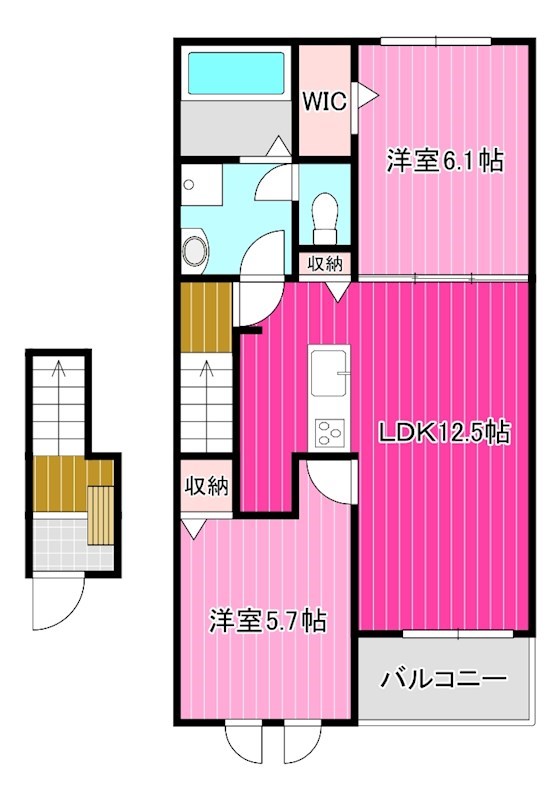 磯城郡田原本町大字秦庄のアパートの間取り