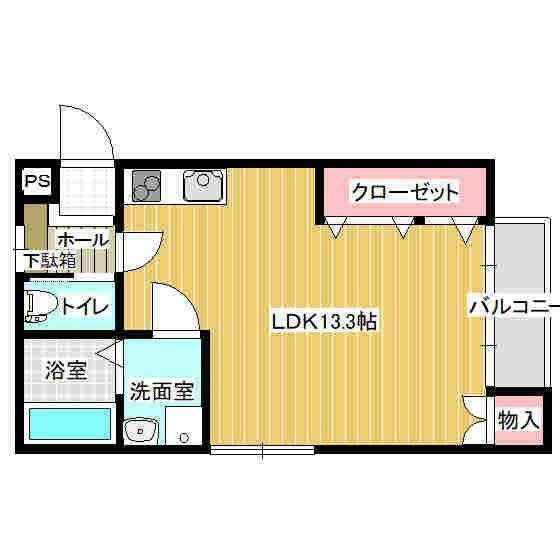 山形市鉄砲町のマンションの間取り