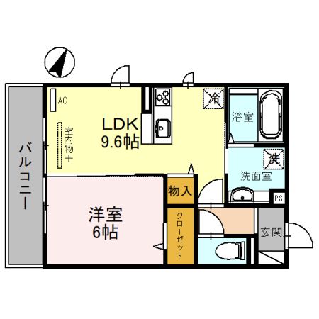 川越市大字南大塚のアパートの間取り