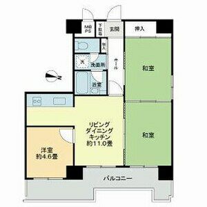 札幌市中央区北五条西のマンションの間取り