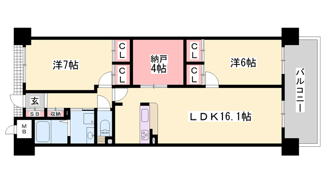 キャッスルコート東雲の間取り