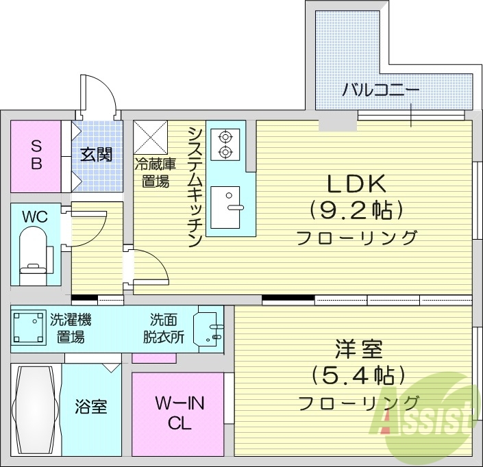 Crossbell524の間取り