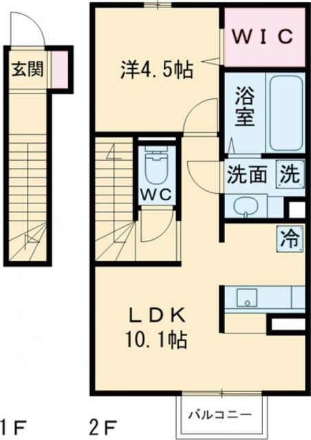 鞍手郡鞍手町大字新北のアパートの間取り