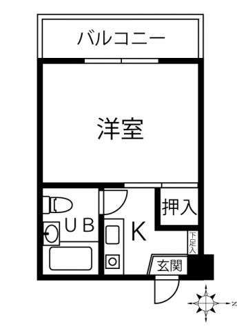 広島市南区宇品御幸のマンションの間取り