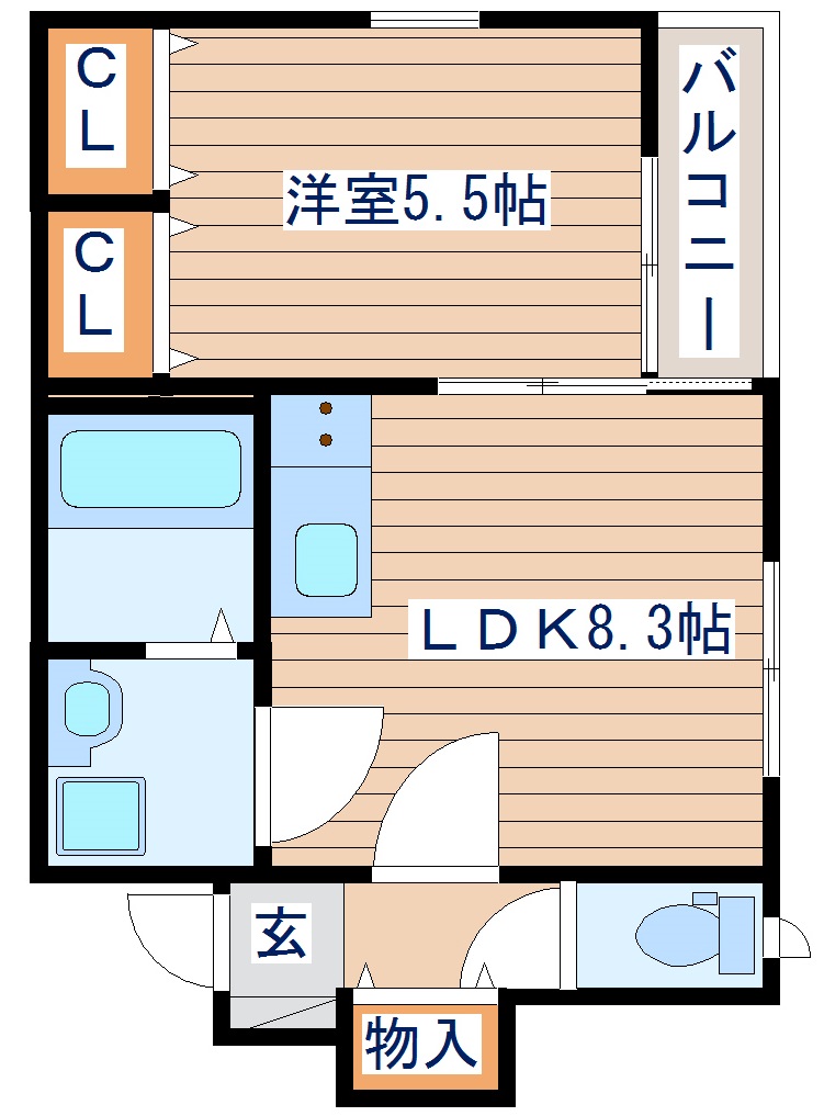 【ライジングスターB棟の間取り】